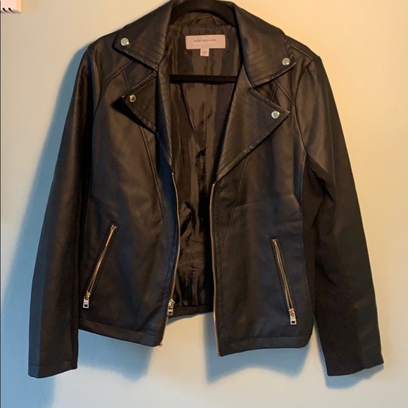 Andrew Marc Jackets & Blazers - Vegan Leather Moto Jacket